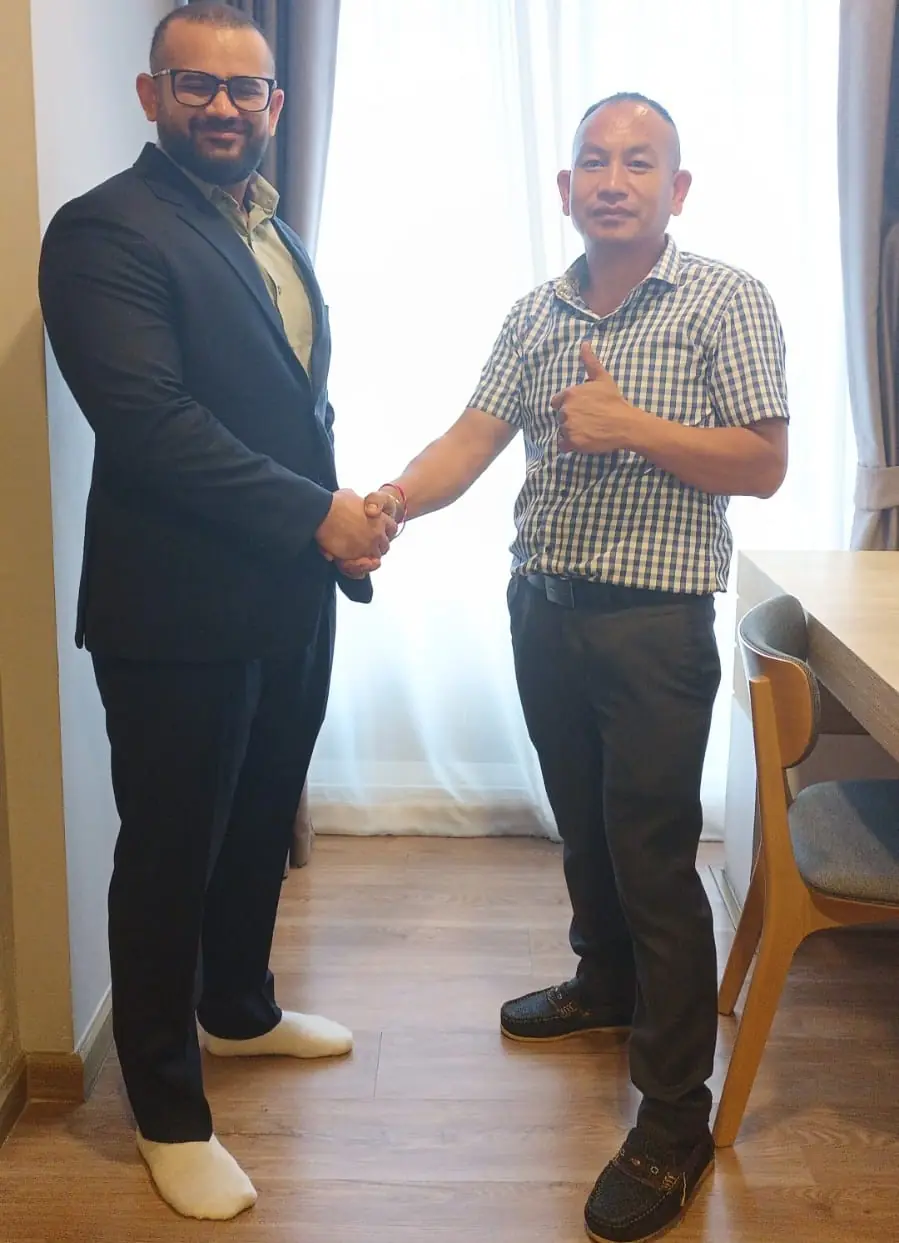 A finished jacket handed over at the customer's apartment.