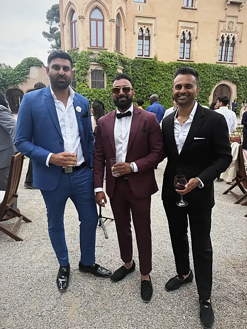 Customers in finished suits. Photographed by them, not by us.
