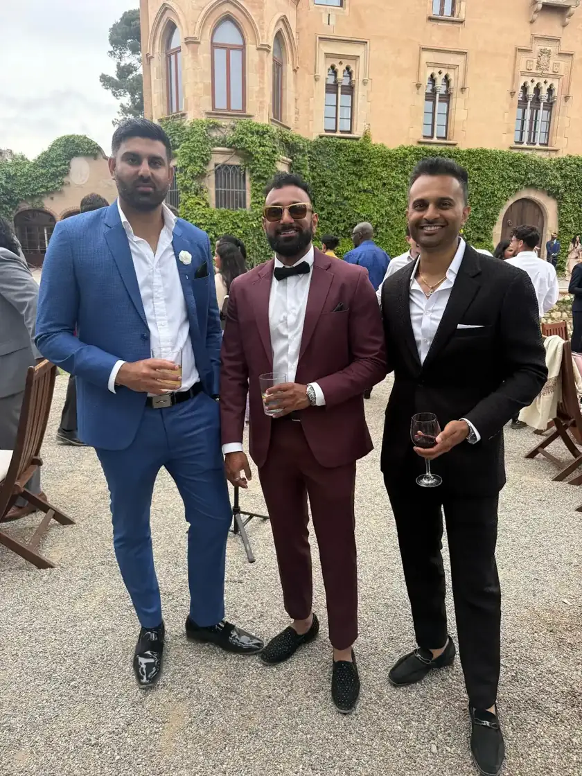 Customers in finished suits. Photographed by them, not by us.